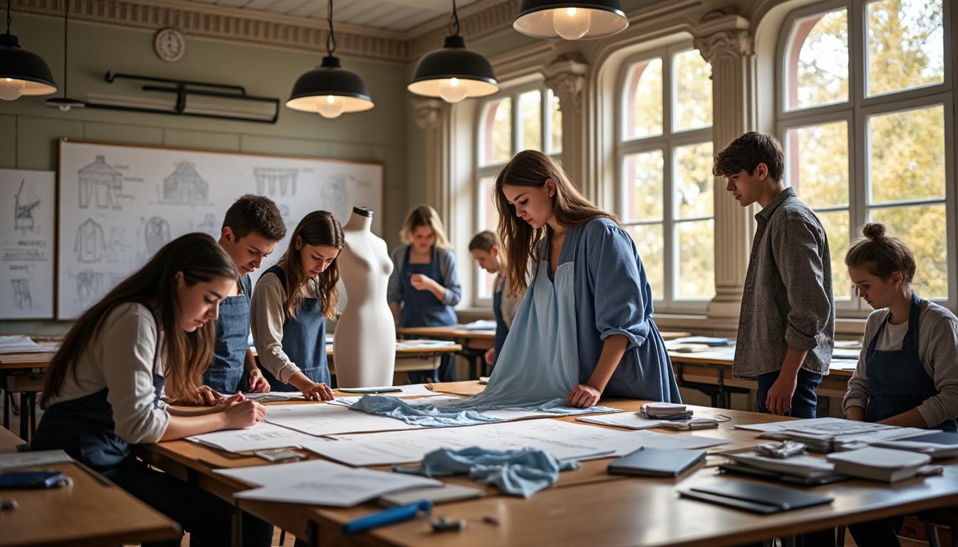 découvrez en images la création d'une robe unique par une classe du lycée europe à reims, destinée à être présentée à la prestigieuse villa médicis à rome.